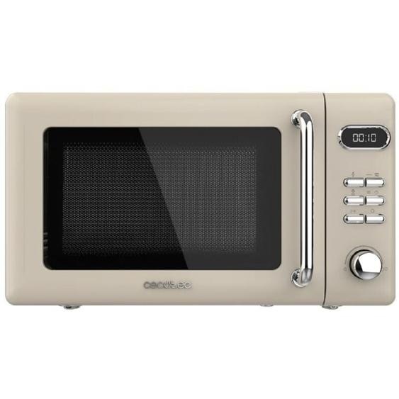 Cecotec - Micro-ondes de 20 l avec grill ProClean 5110 Retro Beige