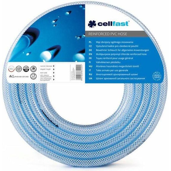 Cellfast 20-103 - Tuyau universel avec insert (PVC souple avec renfort textile à enfoncer, 8 x 2,5 mm, 50 m)