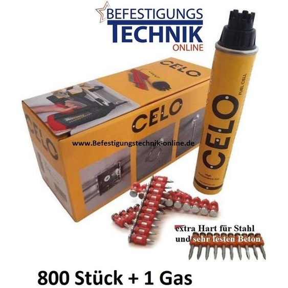 CELO XHA Clou Premium 3x38 avec cartouche de gaz 800 pièces