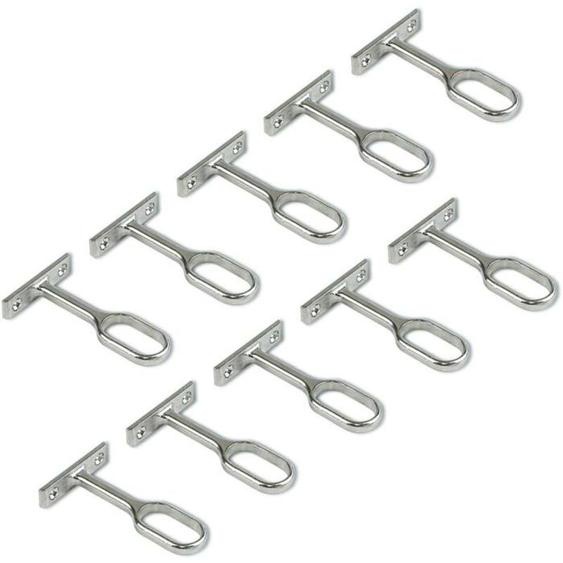 central pour barre de penderie ovale,alliage de zinc，Lot de 10