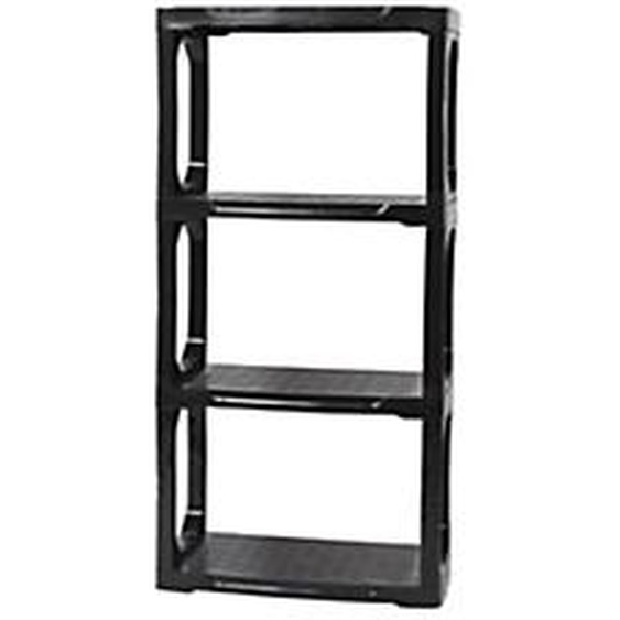 CEP Étagère en plastique résistant - 4 rayonnages - Noir