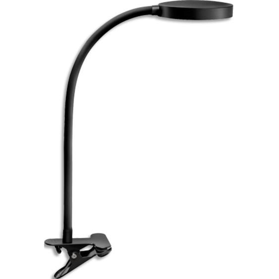 CEP Lampe bureau FLEX à pince. Bras flexible en métal gainé, tête orientable. Variateur dintensité. Noir