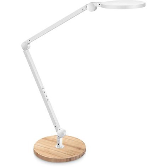 Cep Lampe de bureau Giant - Led intégrée - 11W - Bras articulé - Tête orientable - Blanc / Hêtre