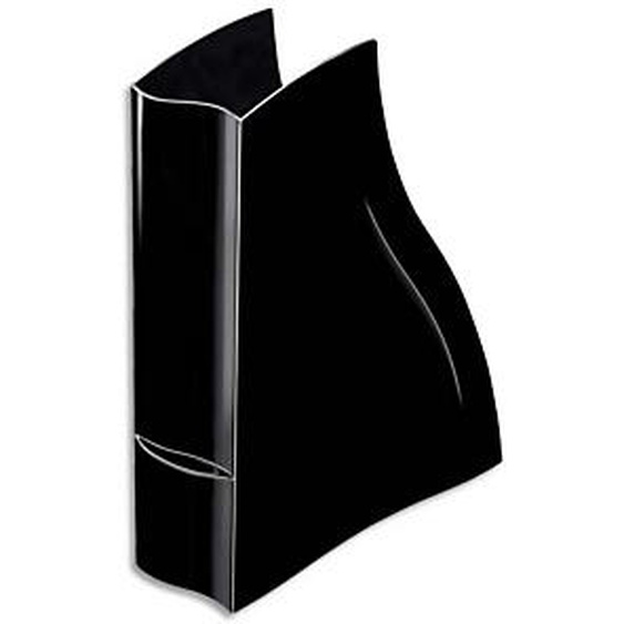 CEP Porte-revues Ellypse en polystyrène - Dimensions : H32,5 x P27,8 cm, Dos 8,3 cm Noir