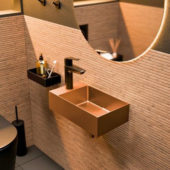 Ceramia Timeless Lave mains en Acier Inoxydable 304, 40x22x11cm, Cuivre brossé PVD