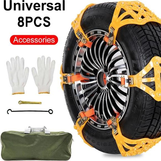 Chaîne à neige, Antidérapante, Matériau durable, TFH-002-8PCS