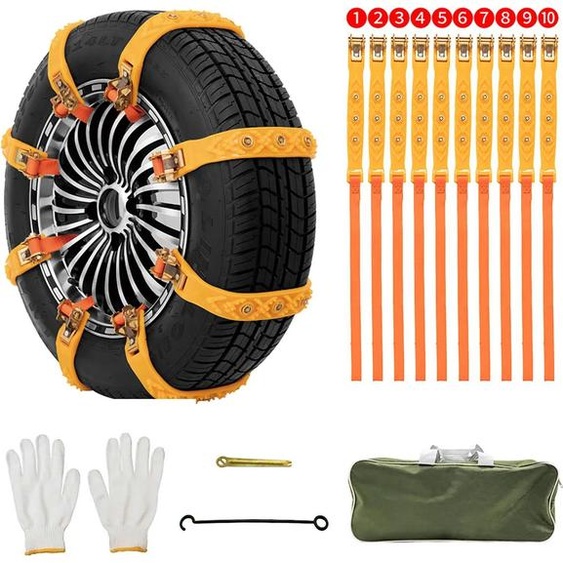 Chaîne à neige, antidérapante, matériau durable, TFH-003-10PCS