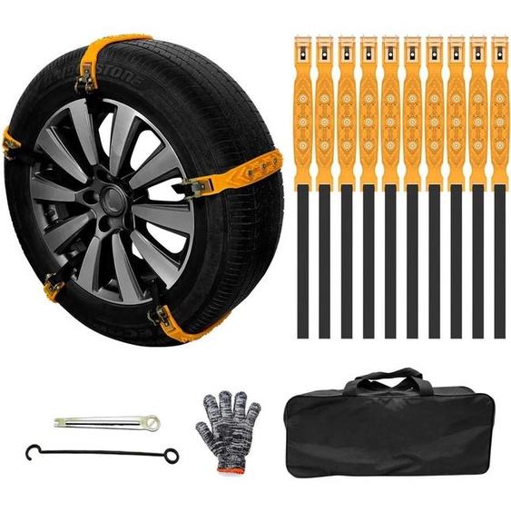 Chaîne à neige, antidérapante, matériau durable, TFH-010-10PCS