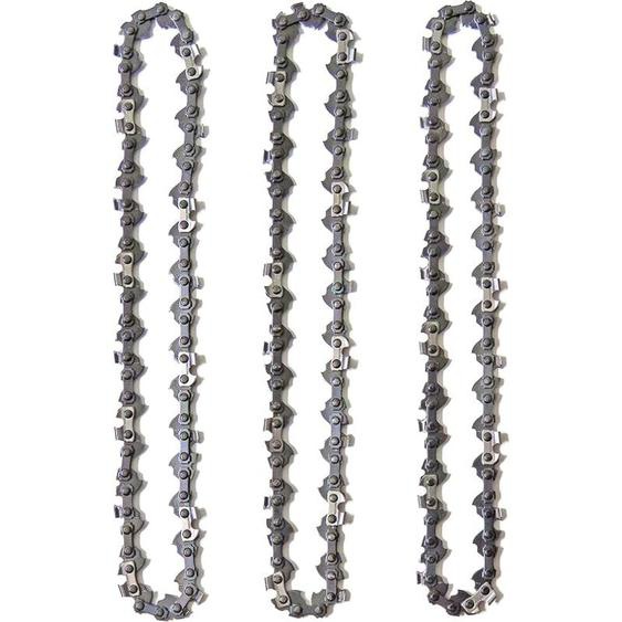 Chaine tronconneuse Lot de 3 Chaînes de Tronçonneuse pour Guide-Chaîne de 16 (40 cm), 3/8 1.3mm 56 Maillons dEntraînement, Faible Rebond,