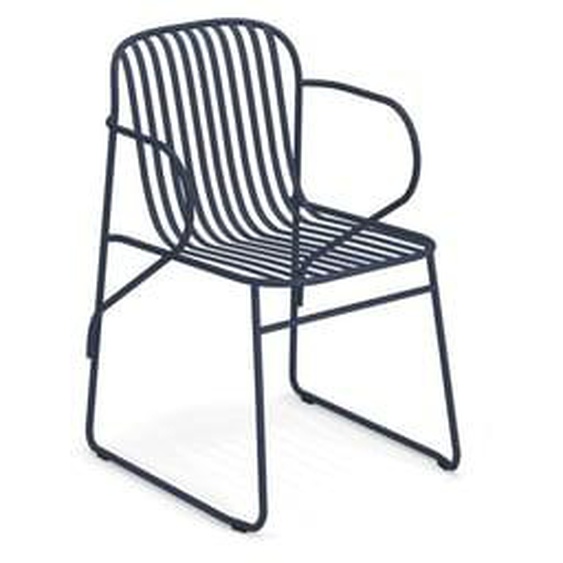 Chaise à accoudoirs Riviera - bleu foncé