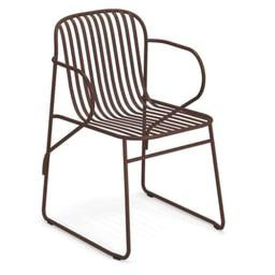 Chaise à accoudoirs Riviera - couleur rouille