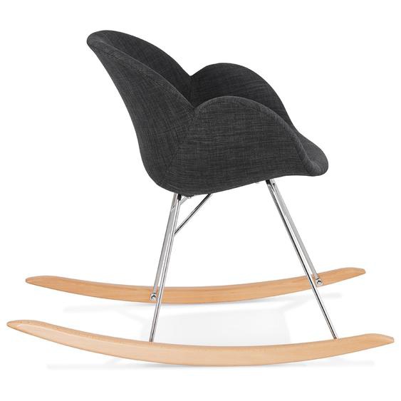 Chaise à bascule design ROCKY gris foncé en tissu