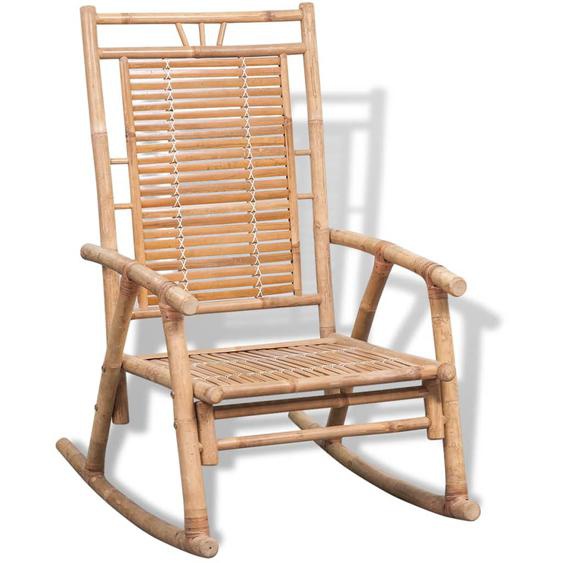 Chaise à bascule en bambou