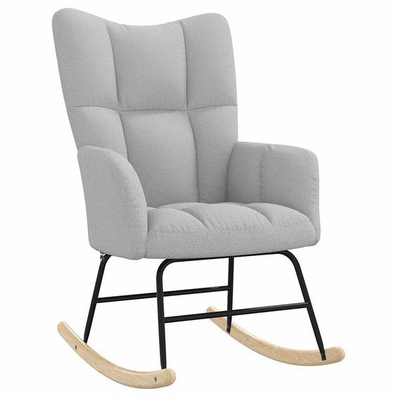 Chaise à bascule gris nuage tissu