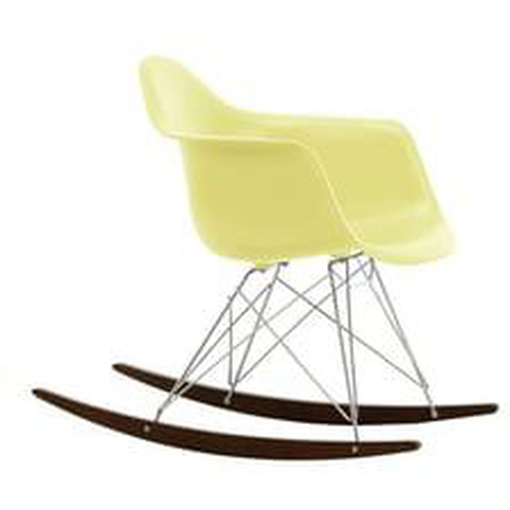 Chaise à bascule RAR Eames Plastic  - citron RE - chromé - Patins Érable foncé