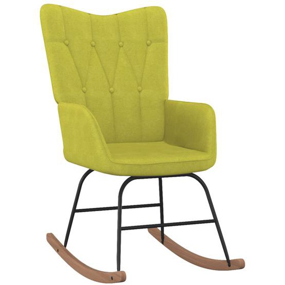 Chaise à bascule Vert Tissu