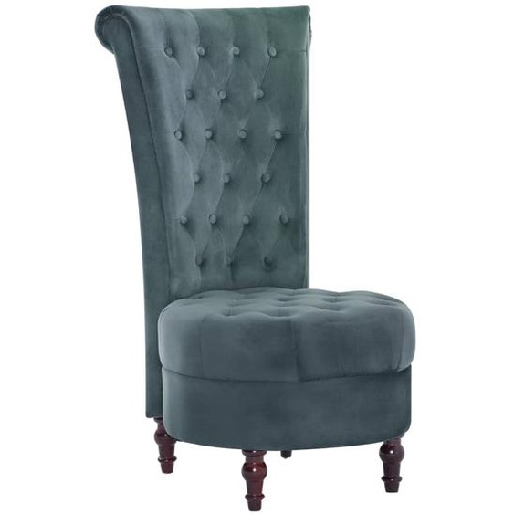 Chaise à dossier haut Vert Velours