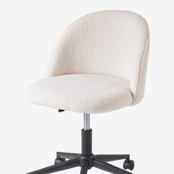 Chaise à roulettes enfant en sherpa écru