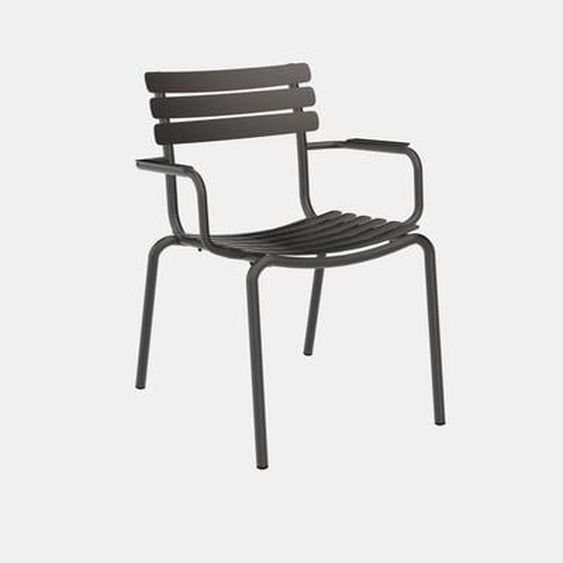 Chaise ALUA avec accoudoirs - noir