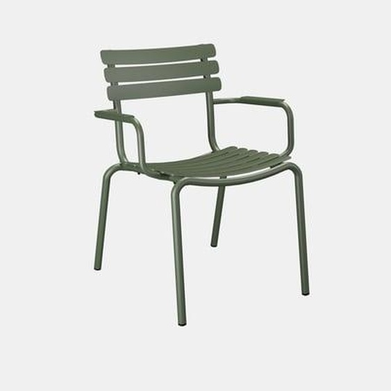 Chaise ALUA avec accoudoirs - vert