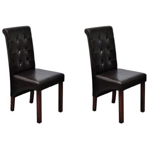 Chaise antique marron (lot de 2) 60622