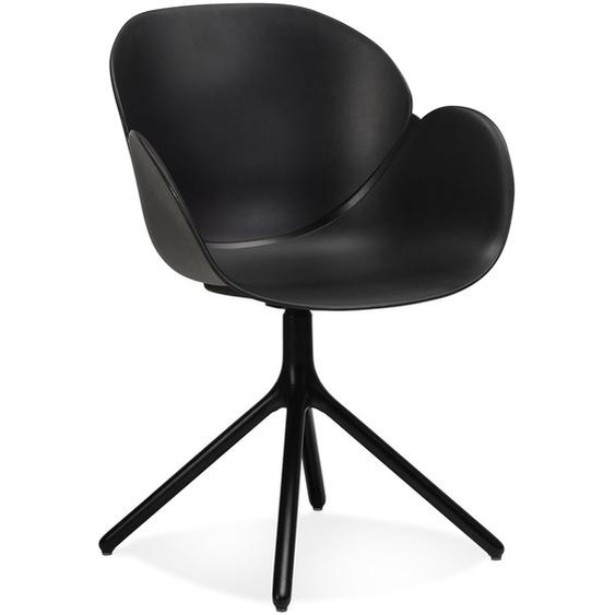 Chaise avec accoudoirs APODIS noire en matière plastique