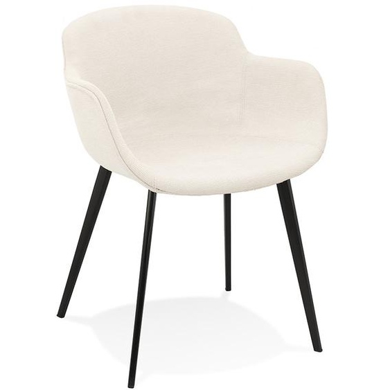 Chaise avec accoudoirs NEGRONI en tissu beige