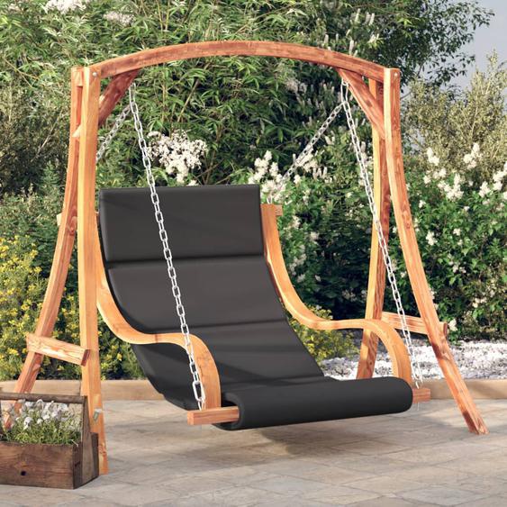 Chaise balançoire avec coussin bois dépicéa avec finition teck