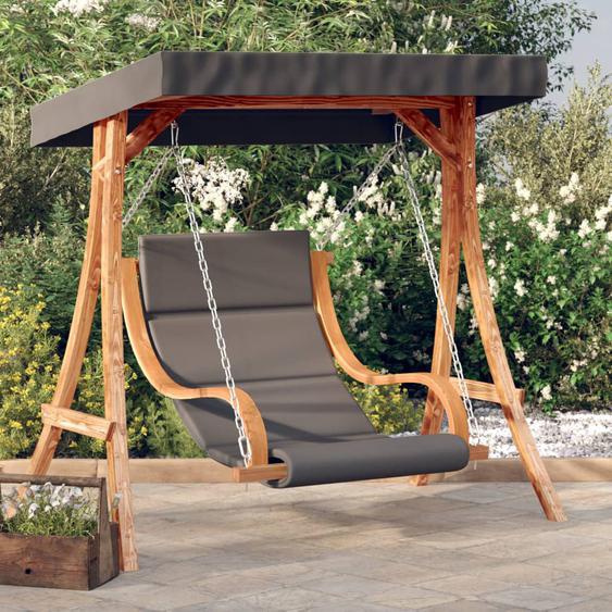Chaise balançoire avec coussin et auvent bois massif dépicéa