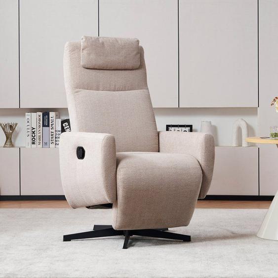Chaise chaise longue avec fonction inclinable et repose-pieds canapé moderne tissu chenille - gris