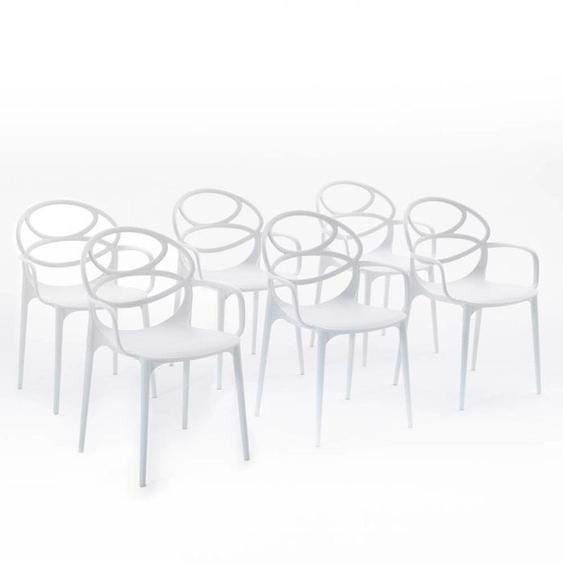 Chaise - Charlotte - Empilable - Polypropylène renforcé - Design moderne - Usage intérieur et extérieur
