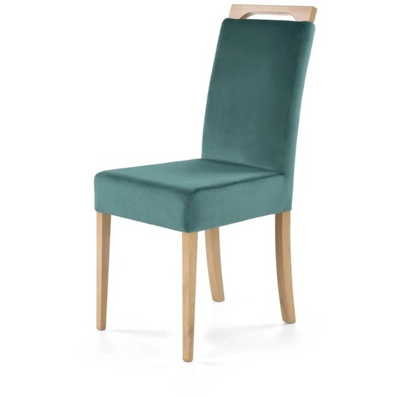 Chaise CLARION chêne miel / vert foncé