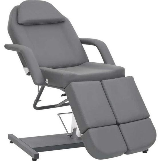 Chaise de traitement de beauté Similicuir Gris 180x62x78 cm