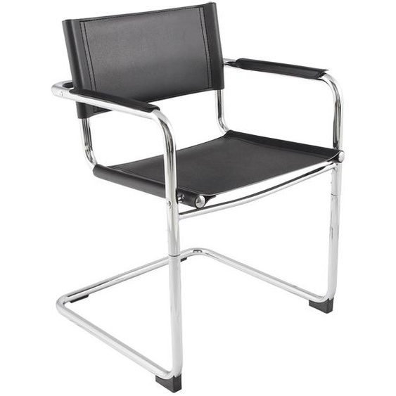 Chaise daccueil / visiteur KA noire pour bureau ou salle de réunion