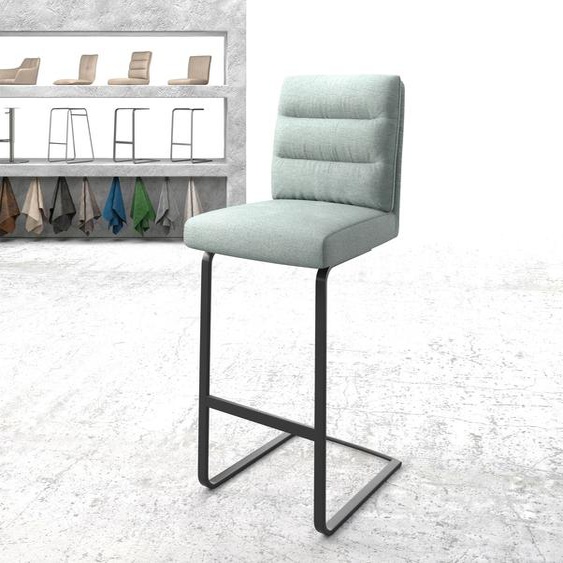 Chaise-de-bar Pela-Flex rayures menthe chaise cantilever métal plat, Chaises de bar
