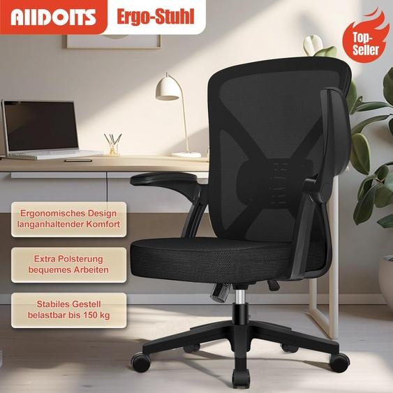 Chaise de bureau avec une capacité de charge de 150 kg, chaise de bureau ergonomique, chaise pivotante, réglable en hauteur, chaise de bureau en cuir