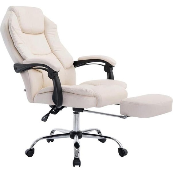 Chaise de bureau - Chaise de bureau classique - Similicuir de haute qualité pour un confort dassise optimal | Couleur : crème