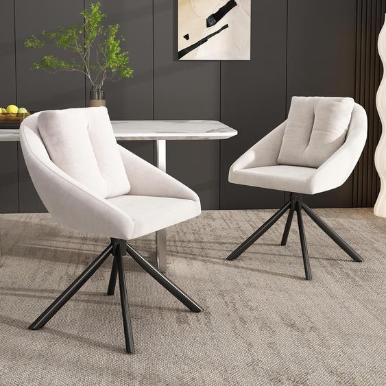 Chaise de bureau en velours, chaise de salle à manger, ergonomique, respirante, design moderne, beige