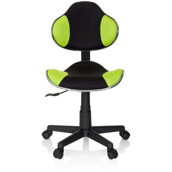 Chaise de bureau enfant - HJH OFFICE - KIDDY GTI-2 - Tissu noir/vert - Ergonomique et design