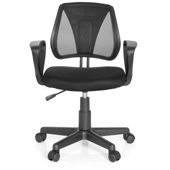 Chaise de bureau enfant / siège de bureau enfant KIDDY CD tissu maille noir