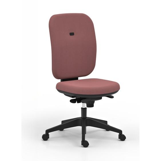Chaise de bureau ergonomique Alaia dossier et assise en tissu - Framboise