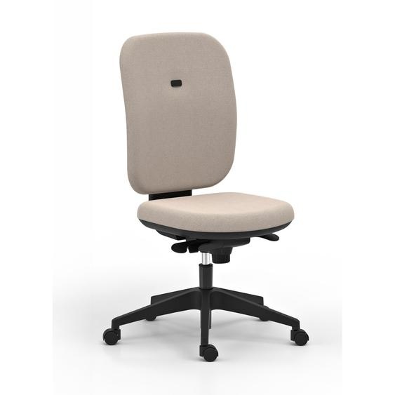 Chaise de bureau ergonomique Alaia dossier et assise en tissu - Lin