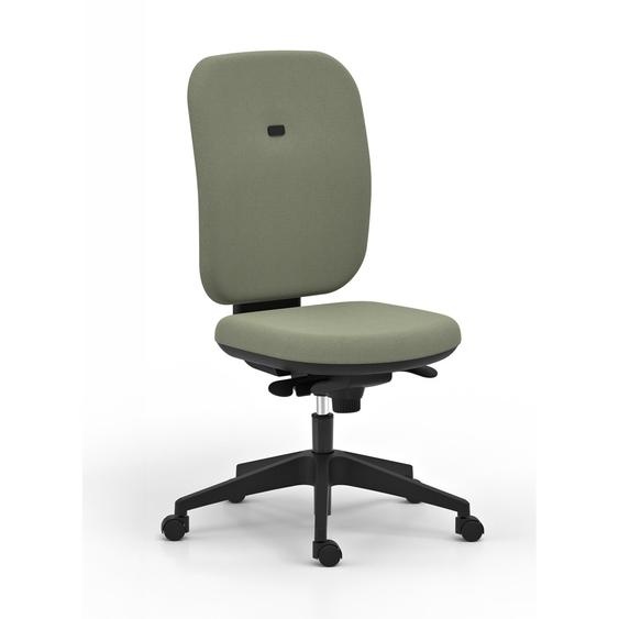 Chaise de bureau ergonomique Alaia dossier et assise en tissu - Vert deau