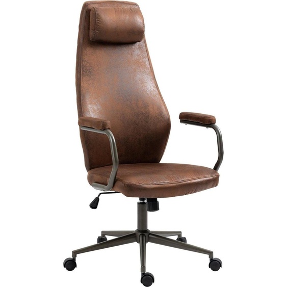 Chaise de bureau ergonomique - chaise de bureau - style industriel, confort maximal | Couleur : Cognac