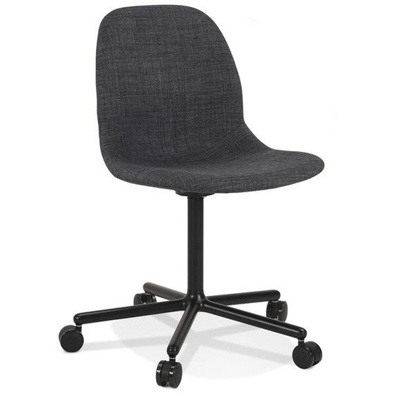 Chaise de bureau POLARIS gris foncé sur roulettes