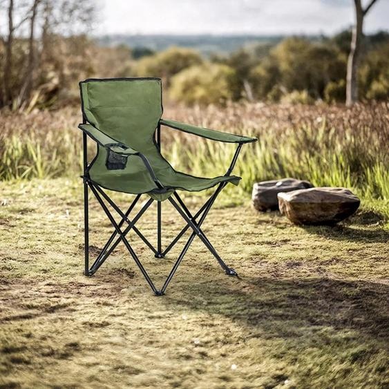 Chaise de camping pliante ZARUN - verte