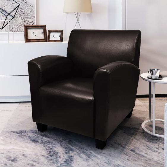 Chaise de canapé Marron foncé Similicuir
