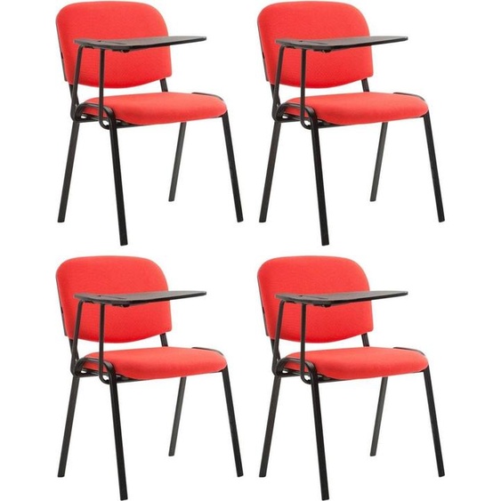 chaise de conférence 4 pièces - chaises de réunion - table pliante incluse | Couleur : rouge