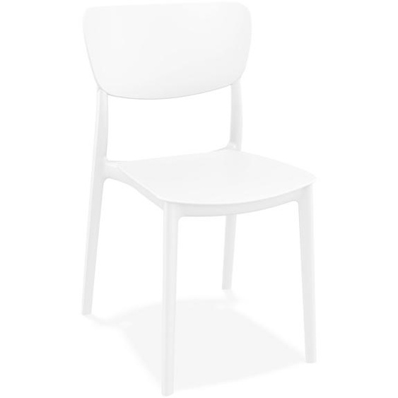 Chaise de cuisine OMA en matière plastique blanche