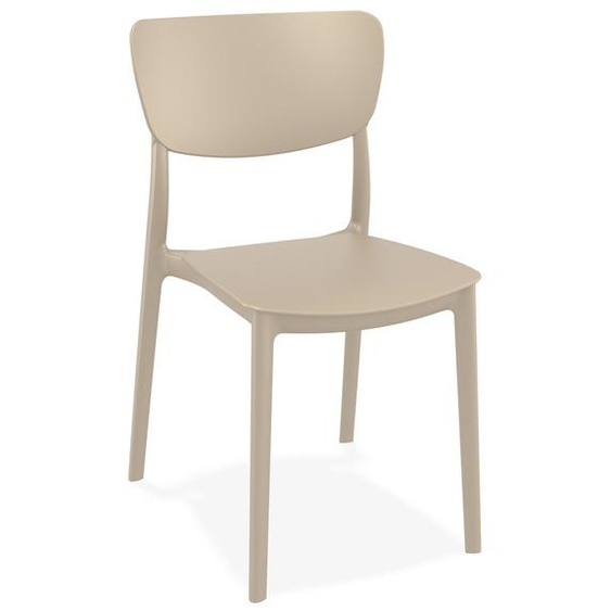 Chaise de cuisine OMA en matière plastique taupe
